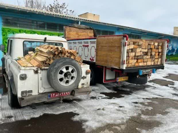 کشف ۱۴۰ اصله الوار قاچاق جنگلی در اردبیل